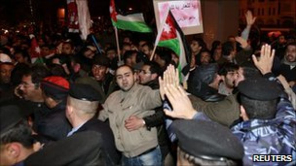 Clashes Break Out At Jordan Anti Government Protest Bbc News