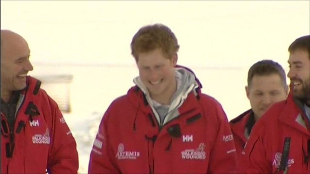 Prince Harry joins injured soldiers' North Pole trek BBC News