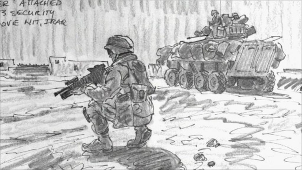War artist draws US troops in Iraq and Afghanistan BBC News