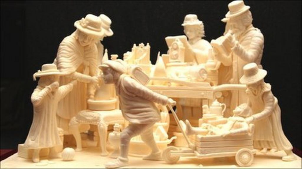 Leicester artist's winning margarine sculpture on show BBC News