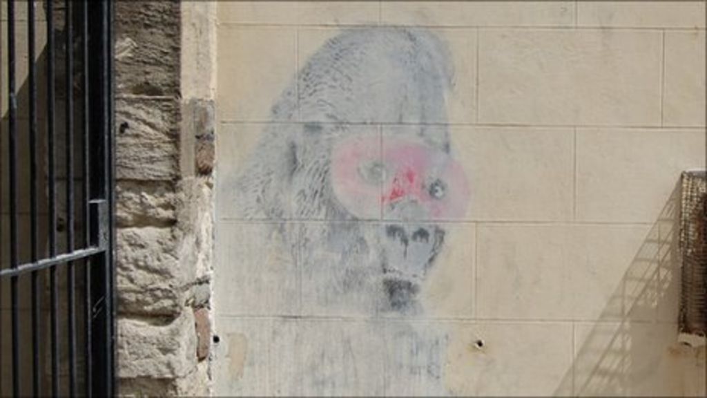 Banksy Gorilla Artwork In Bristol Partially Restored - BBC News