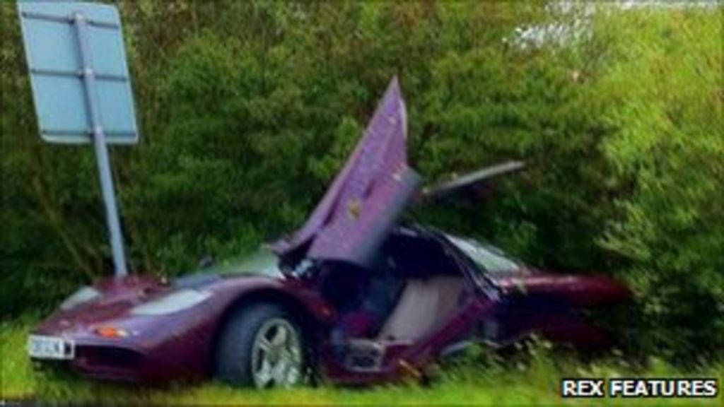 Rowan Atkinson crashes McLaren F1 supercar into tree BBC News