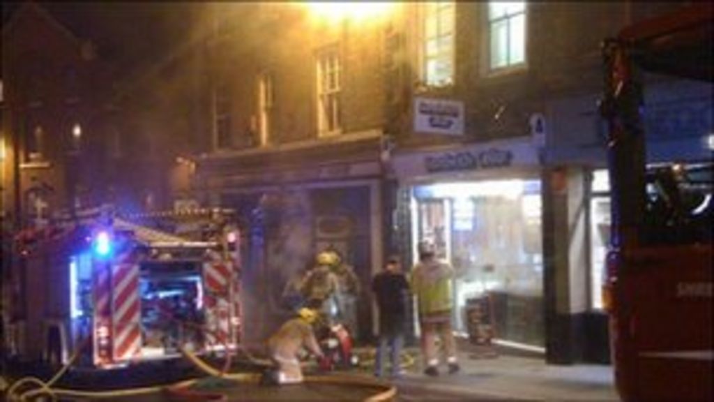 Two people rescued after Shrewsbury takeaway fire BBC News