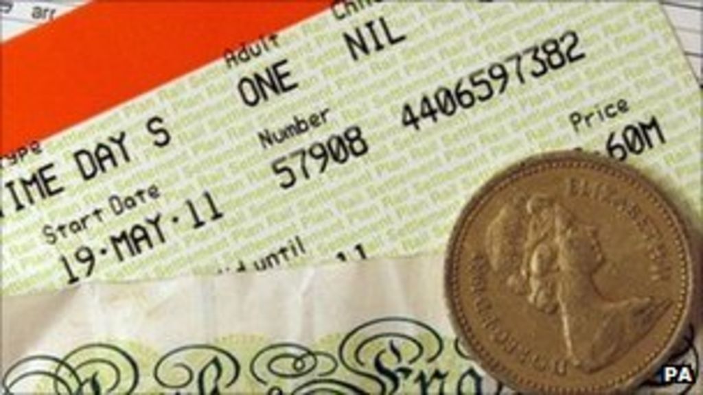 Train ticket and money