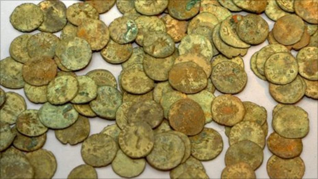 Large Roman Coin Hoard Uncovered At Bredon Hill - BBC News