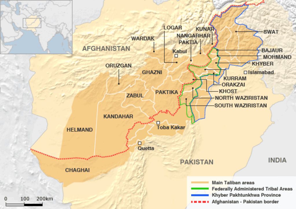 The Afghan Pakistan Militant Nexus BBC News    55850395 Afghan Pakistan 624x440 2 