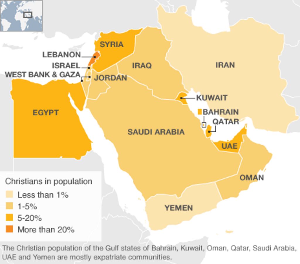 Guide Christians In The Middle East Bbc News