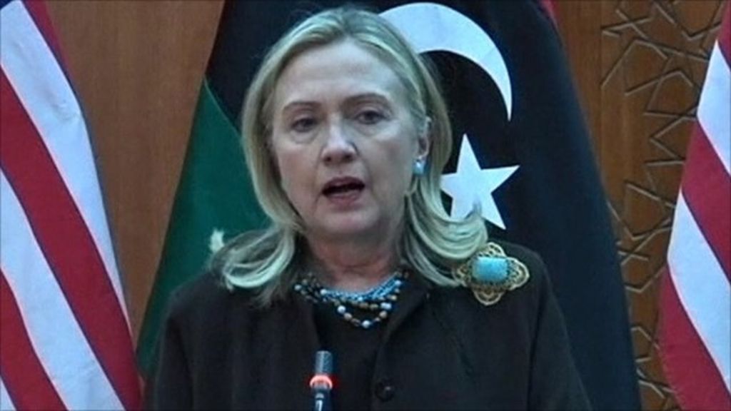 Libya Us Secretary Of State Hillary Clinton In Tripoli Bbc News