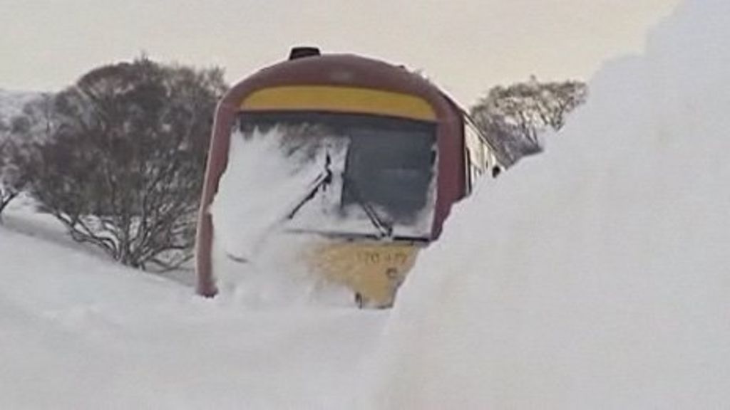 Train in snow in the Highlands last winter