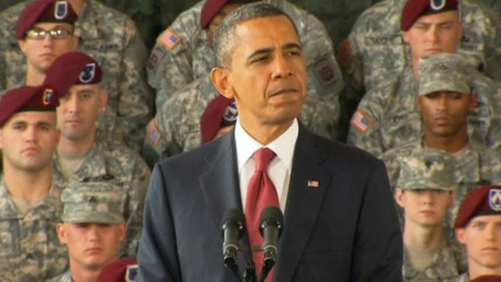 Obama marks end of Iraq war at Fort Bragg - BBC News