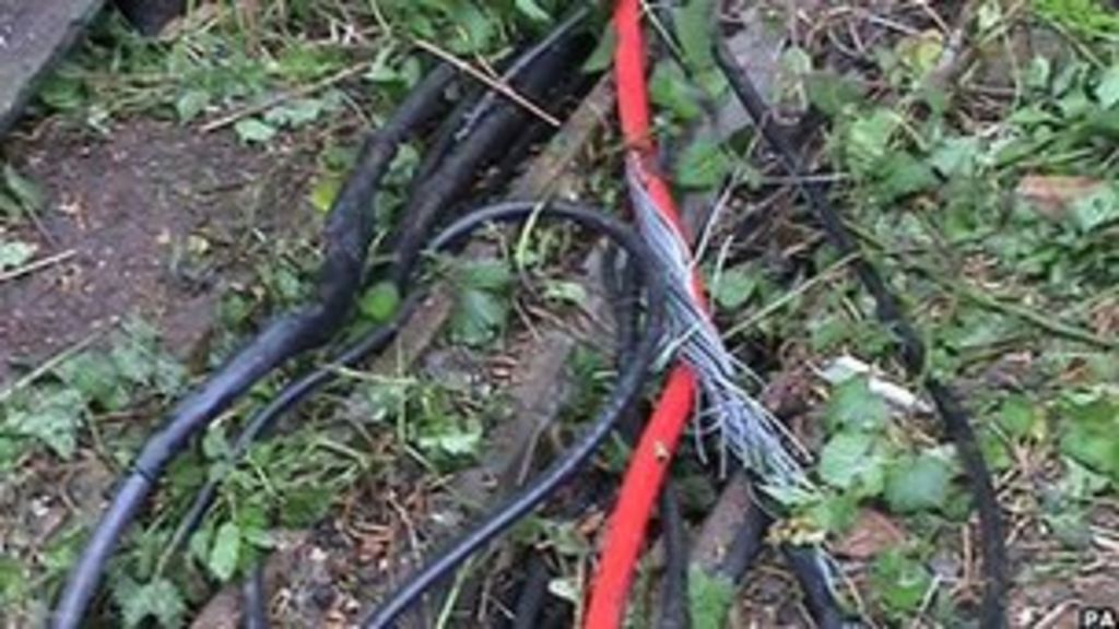 Cable cut by thieves