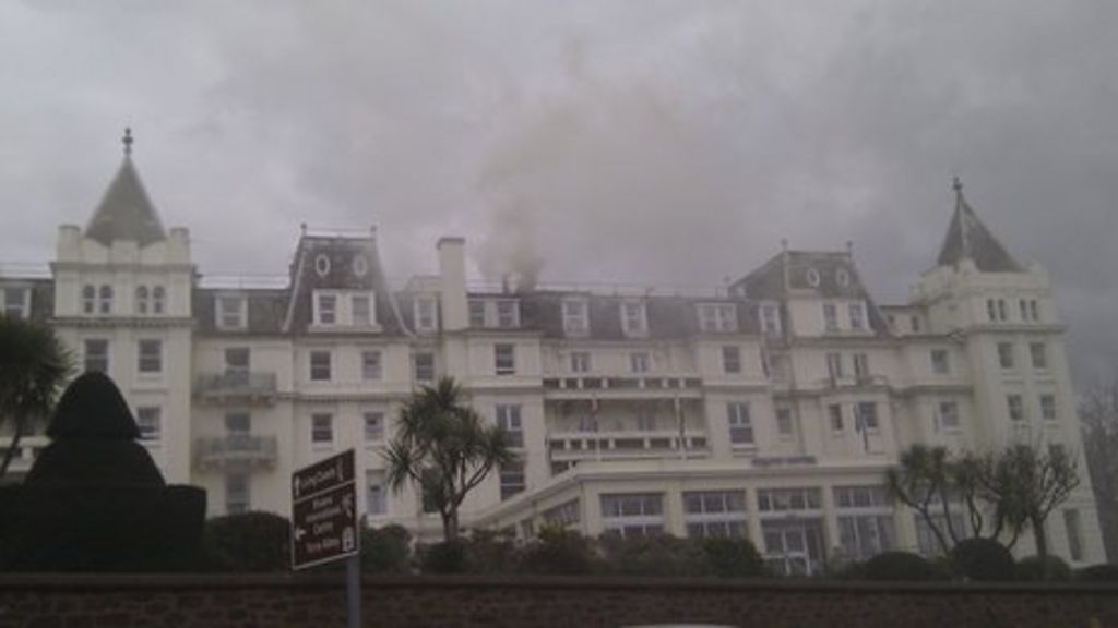 Torquay's The Grand Hotel Evacuated Over Chimney Fire - BBC News