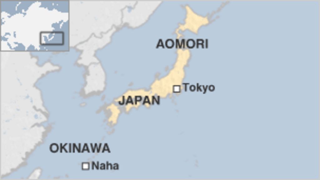Map Of Japan And Okinowa Okinawa snow events halted after Japan radiation fears   BBC News