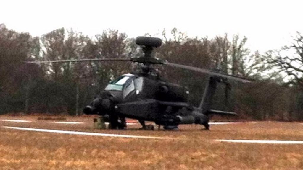 Army helicopter makes emergency landing in Suffolk BBC News