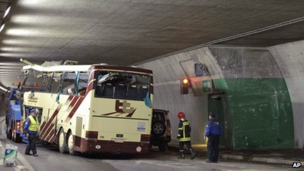 Belgian Coach Crash In Swiss Tunnel Kills 28 Bbc News