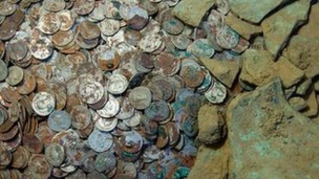 High Weald Hoard Of Roman Coins On Display In Sussex - BBC News