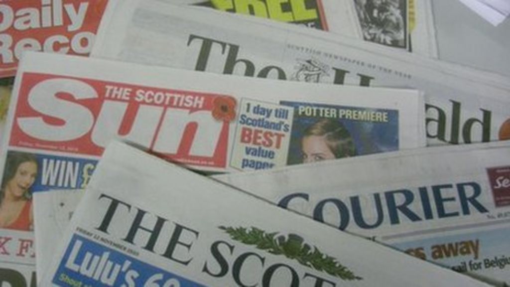 The front pages of Scotland's newspapers BBC News