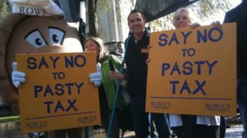 Pasty tax Bakers take protest to Downing Street BBC News