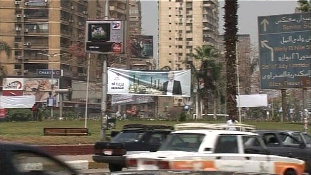Political Banners And Posters Take Over Egypt S Streets Bbc News