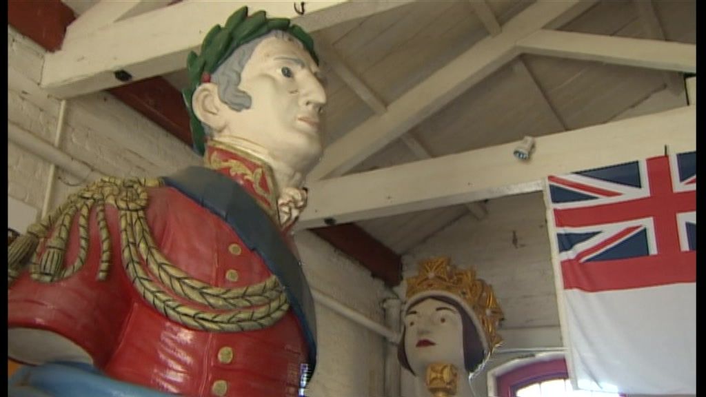 Royal Navy figureheads restored BBC News