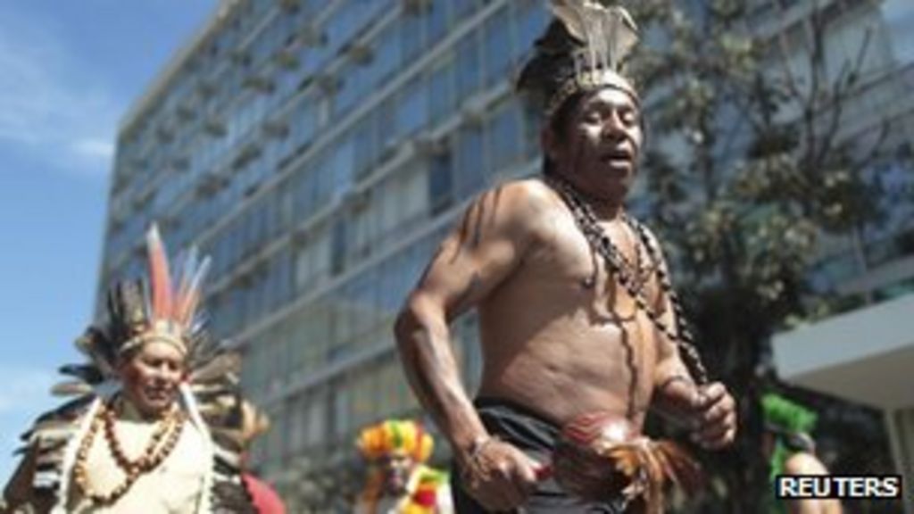 Brazil indigenous groups protest