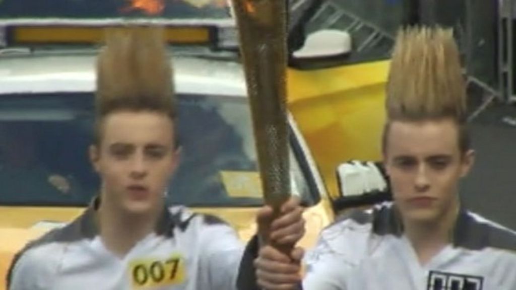 Jedward Carry Olympic Torch In Dublin Bbc News