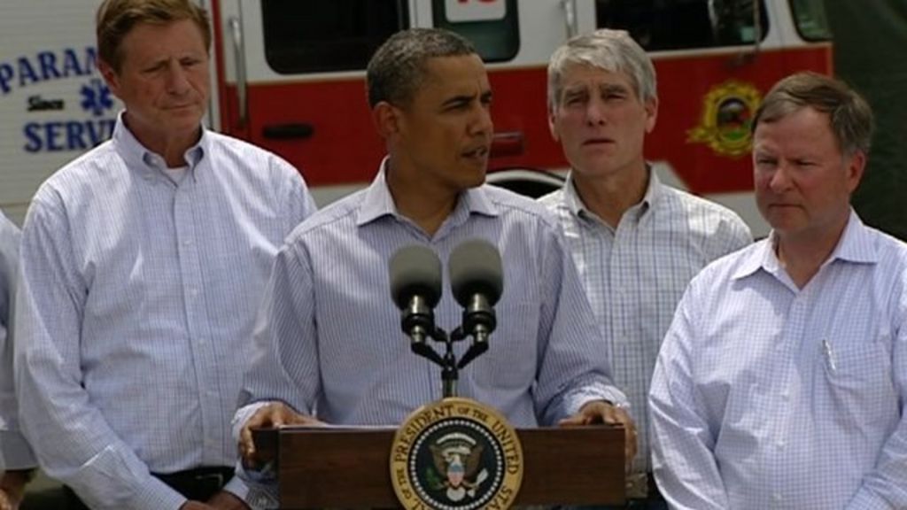 Obama: America comes together after natural disasters - BBC News