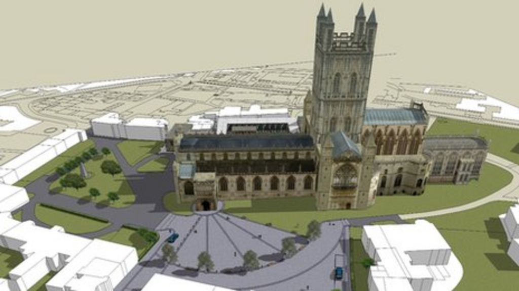 Gloucester Cathedral redevelopment plans go on display BBC News
