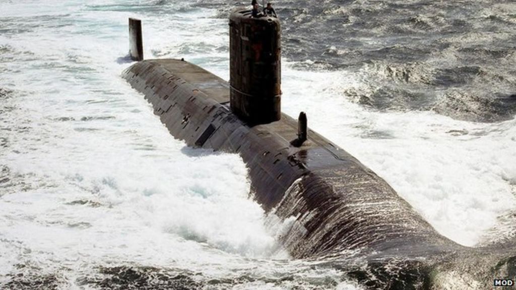 HMS Triumph returns to Devonport after 11 months - BBC News