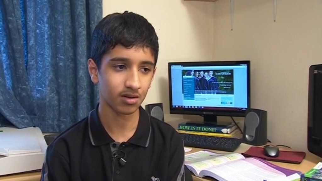 University of southampton place for wajih ahmed 14 bbc news