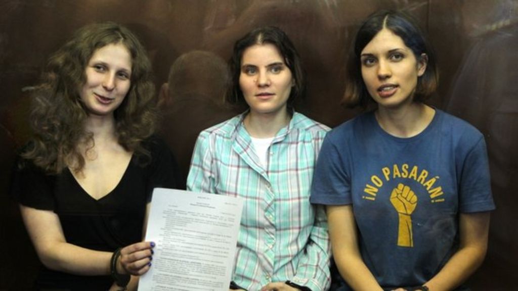 Pussy Riot Members Jailed For Two Years Bbc News 