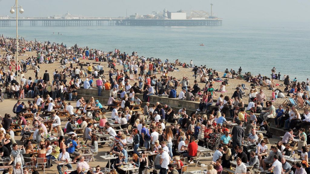 Brighton beach left with 23 tonnes of rubbish BBC News