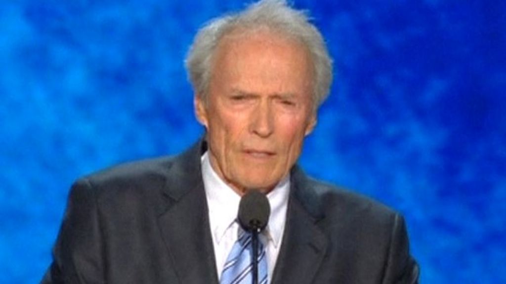 Clint Eastwood Speech Bemuses Fellow Stars Bbc News