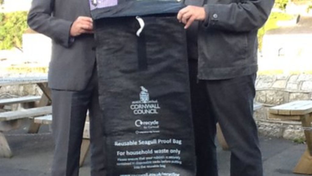 Cornwall Council trials new 'seagull proof' rubbish bag BBC News