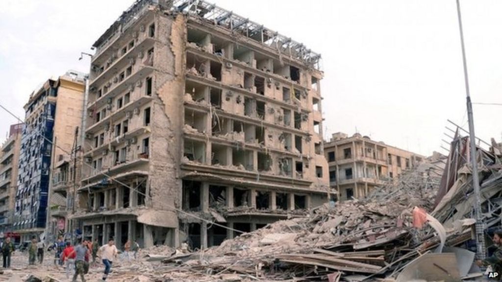 Syria conflict Aleppo square hit by deadly blasts BBC News