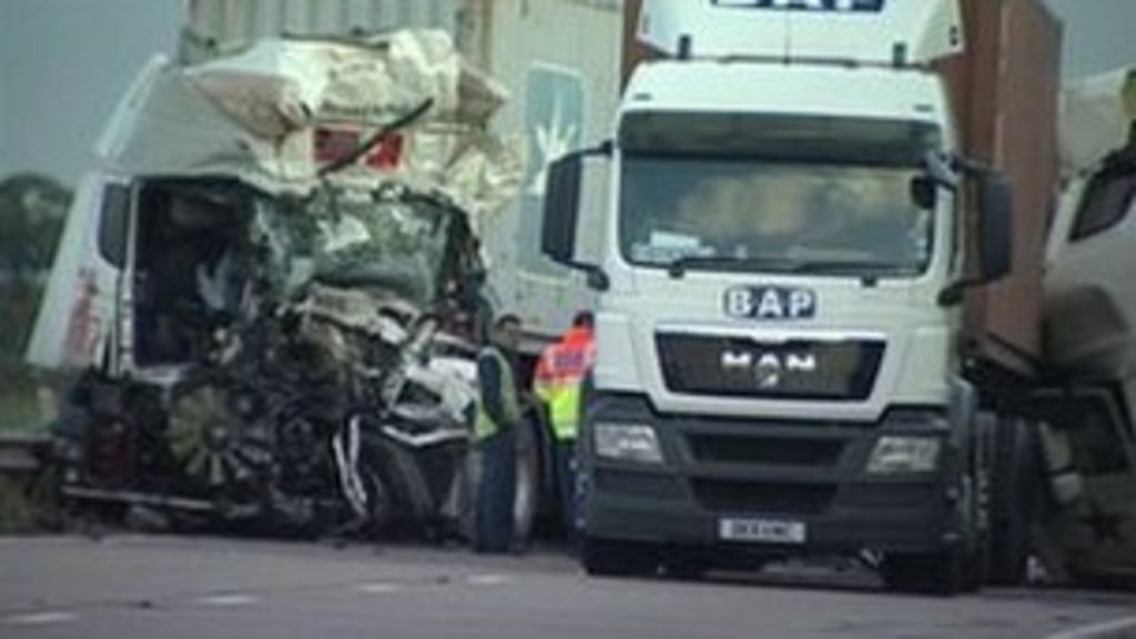 Lorry Crash Shuts Westbound A14 At Ipswich For 23 Hours Bbc News