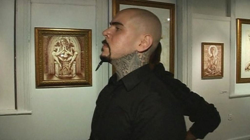 Blood artist 'Every painting is a part of me' BBC News