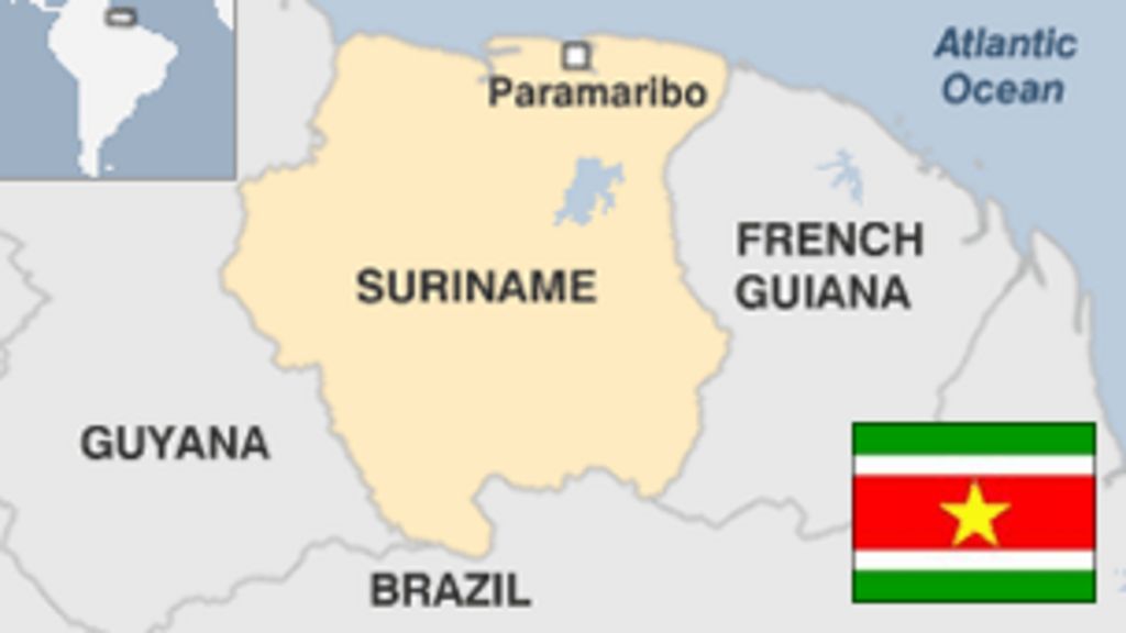 suriname location on world map Suriname Country Profile Bbc News suriname location on world map