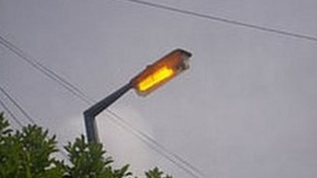 Street lights to go back on in Powys as low energy LED BBC News