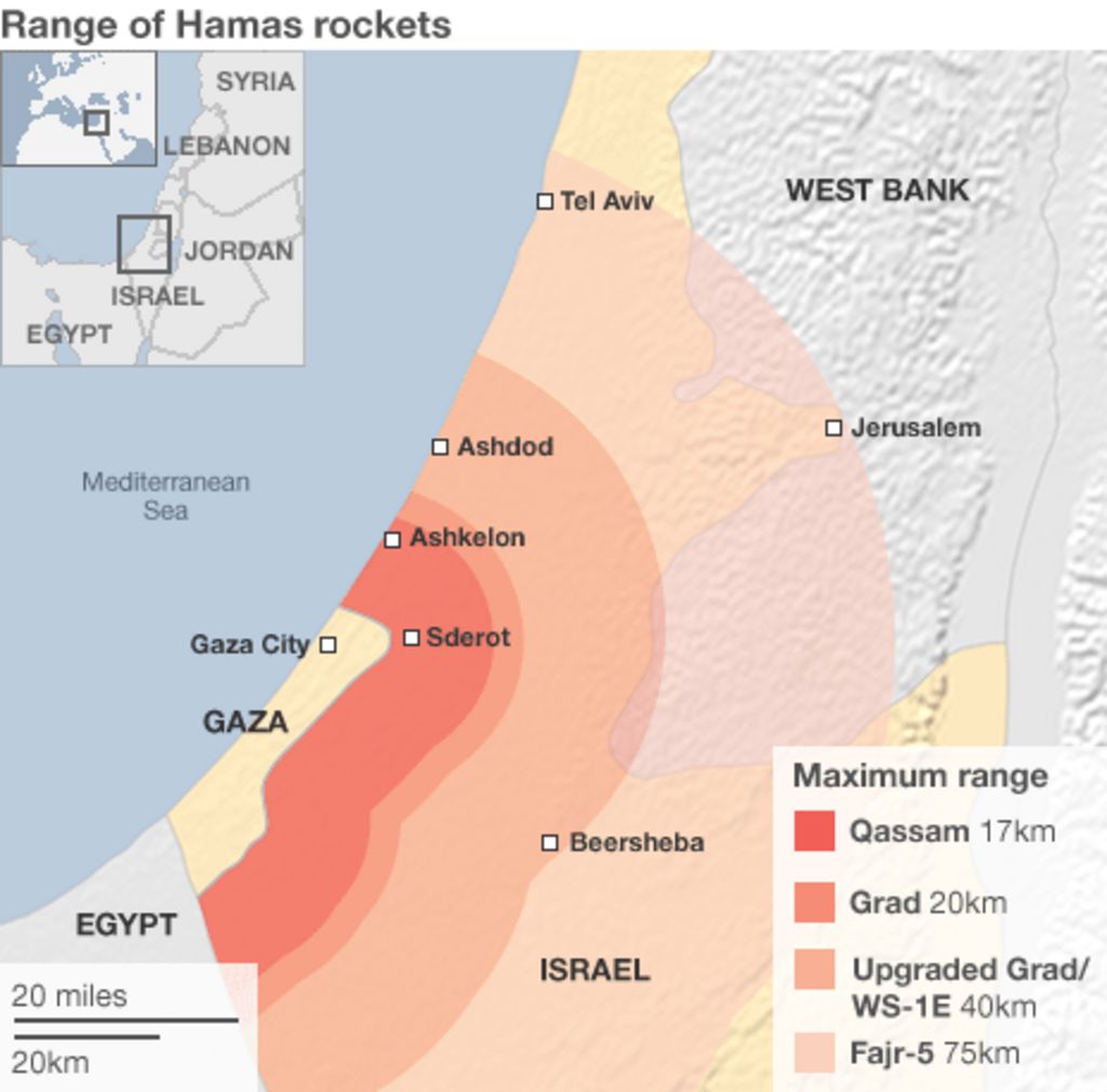 IsraelGaza violence in maps BBC News