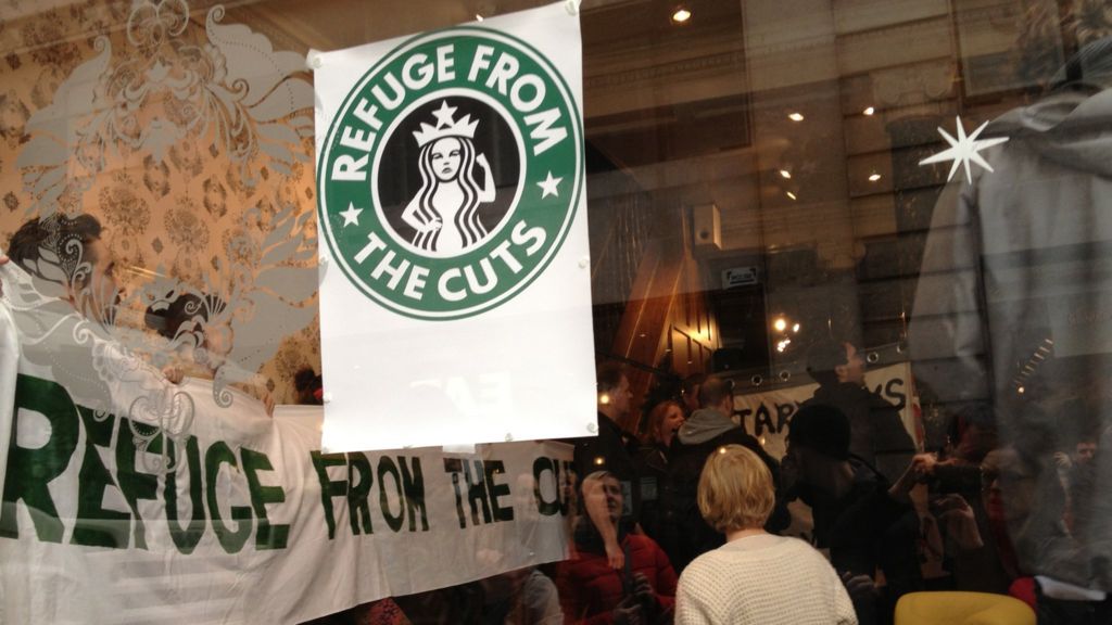 UK Uncut protests over Starbucks 'tax avoidance' BBC News