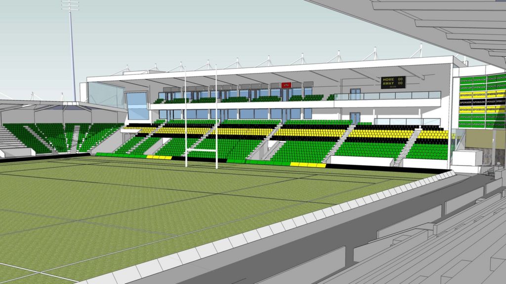 Northampton Saints Rugby Club raises £500,000 for new stand BBC News