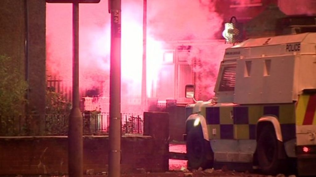 Police Attacked By Masked Men In Belfast Bbc News 5634