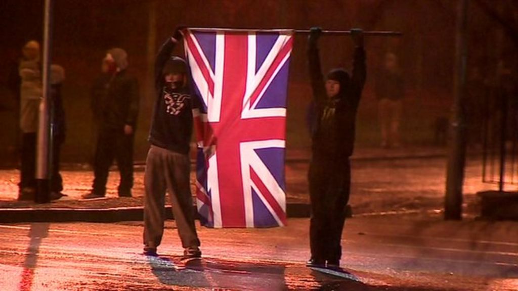 Union flag protests Police attacked and traffic disrupted BBC News