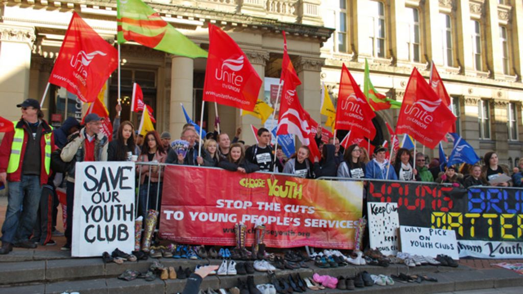 Birmingham Protest Over Youth Services Cuts Bbc News
