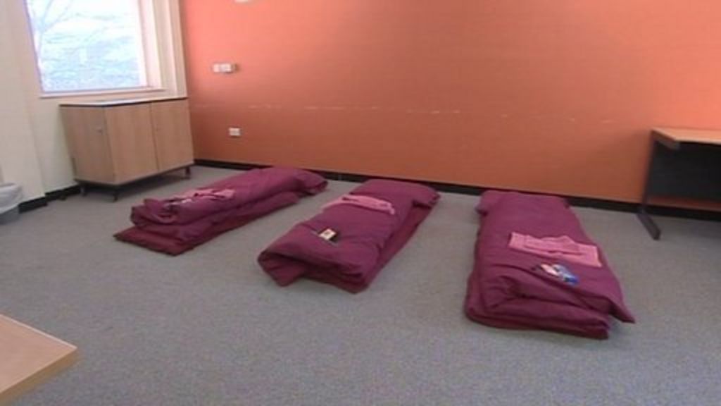 Homeless Hostel Cuts Protestors Worried Kennedy House May Shut Bbc News