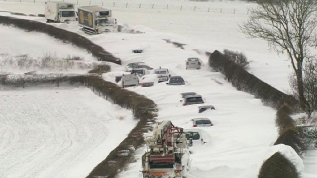 Cumbria snow Drivers rescued as power cuts continue BBC News