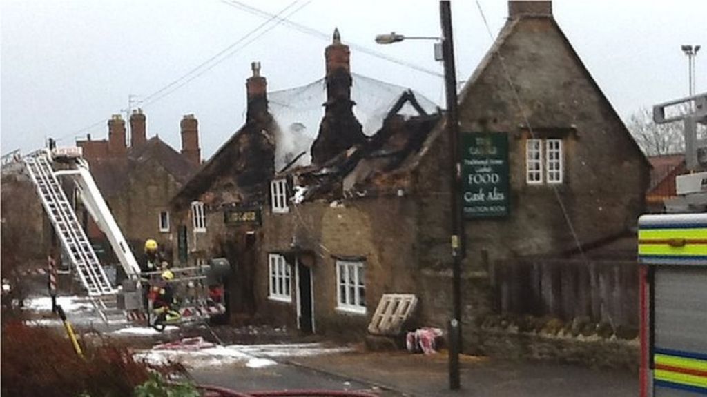 Castle Inn in West Coker badly damaged by roof fire BBC News