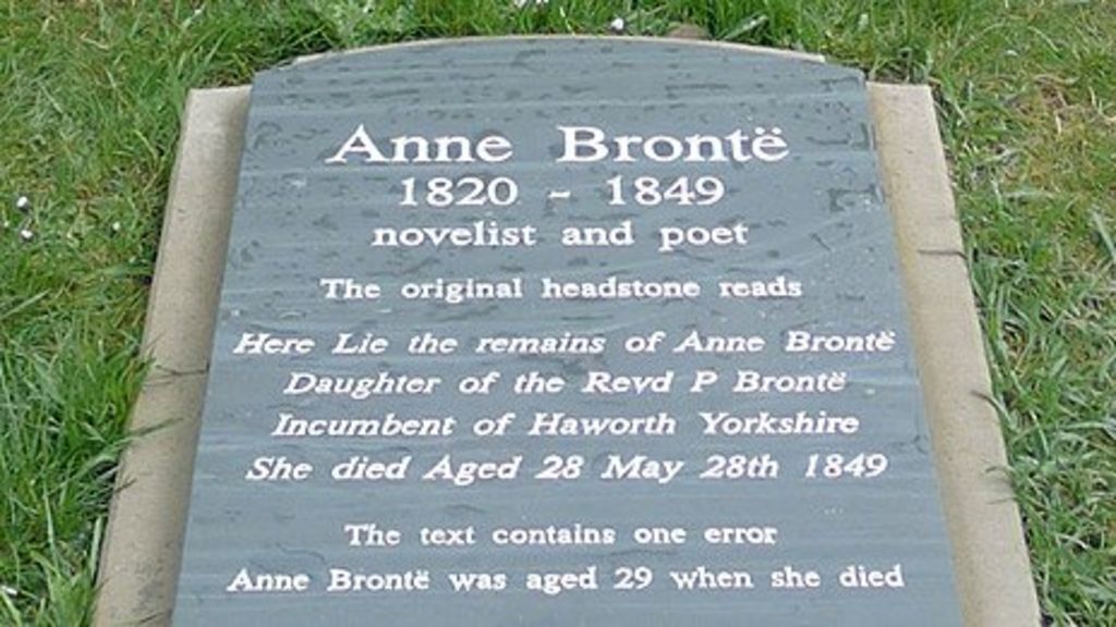 Anne Bronte's grave error corrected - BBC News