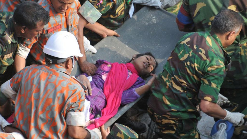 Dhaka Building Collapse Woman Pulled Alive From Rubble Bbc News 